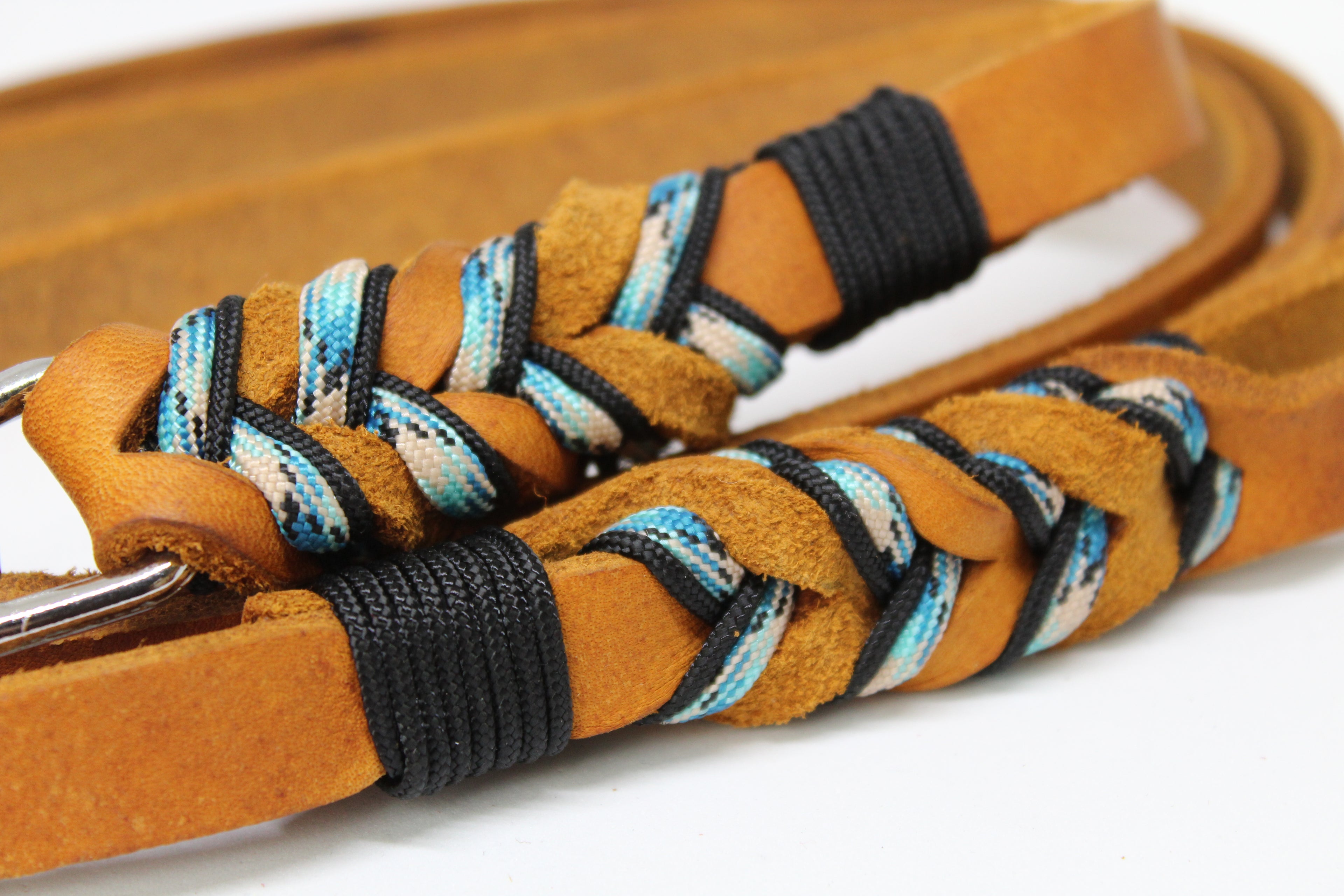 Laisse en cuir tressé