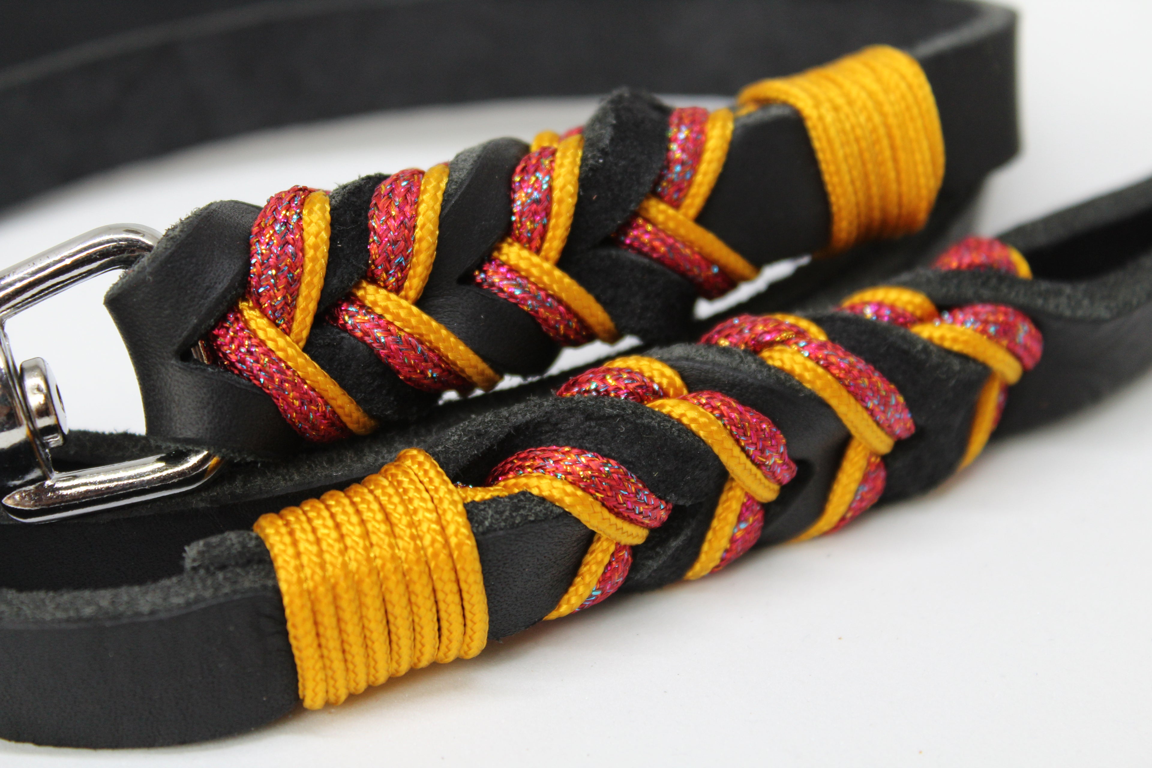 Laisse en cuir tressé